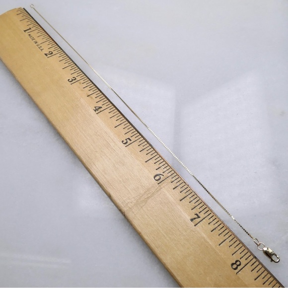 10K Yellow Gold 8” Box Link Bracelet Lobster Clasp .86g - New - Picture 5 of 6